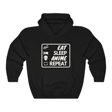 Load image into Gallery viewer, Eat Sleep Anime Repeat Hoodie - Fusion Pop Culture