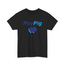 Load image into Gallery viewer, PayPig Logo T‑Shirt — Cute Blue Piggy Bank Graphic Tee - Fusion Pop Culture