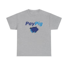 Load image into Gallery viewer, PayPig Logo T‑Shirt — Cute Blue Piggy Bank Graphic Tee - Fusion Pop Culture