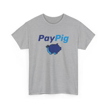 Load image into Gallery viewer, PayPig Logo T‑Shirt — Cute Blue Piggy Bank Graphic Tee - Fusion Pop Culture